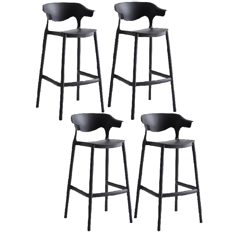 Low Back Indoor Counter Chair Contemporary Acrylic Bar Stools