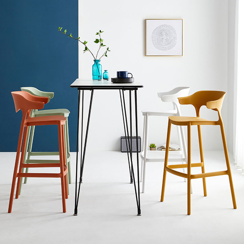 Low Back Indoor Counter Chair Contemporary Acrylic Bar Stools