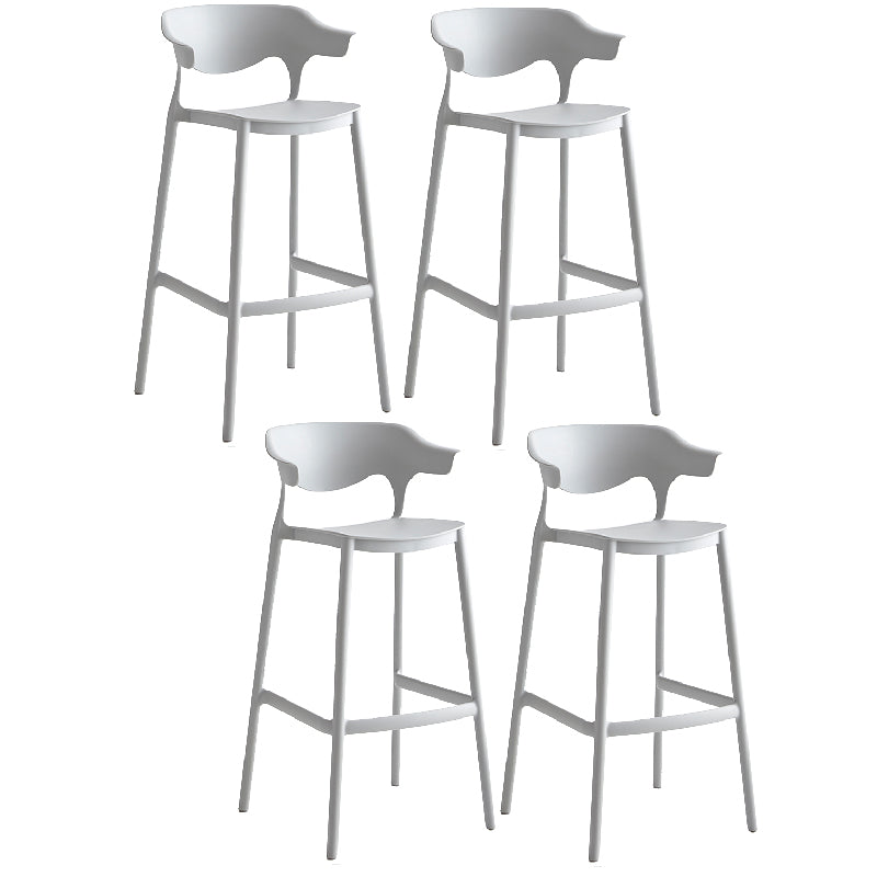 Low Back Indoor Counter Chair Contemporary Acrylic Bar Stools