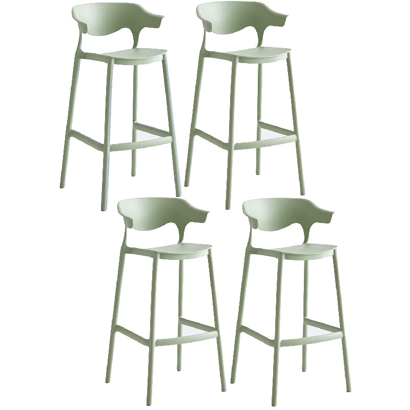 Low Back Indoor Counter Chair Contemporary Acrylic Bar Stools