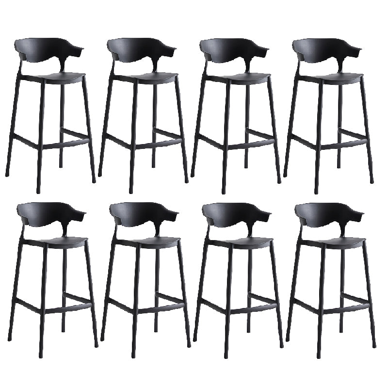 Low Back Indoor Counter Chair Contemporary Acrylic Bar Stools