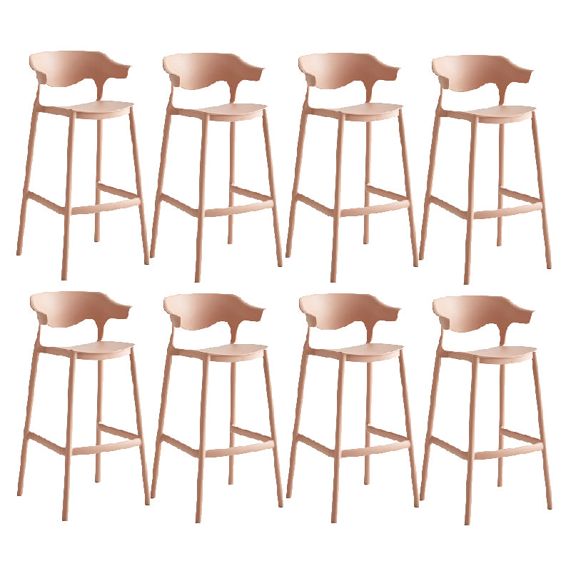 Low Back Indoor Counter Chair Contemporary Acrylic Bar Stools
