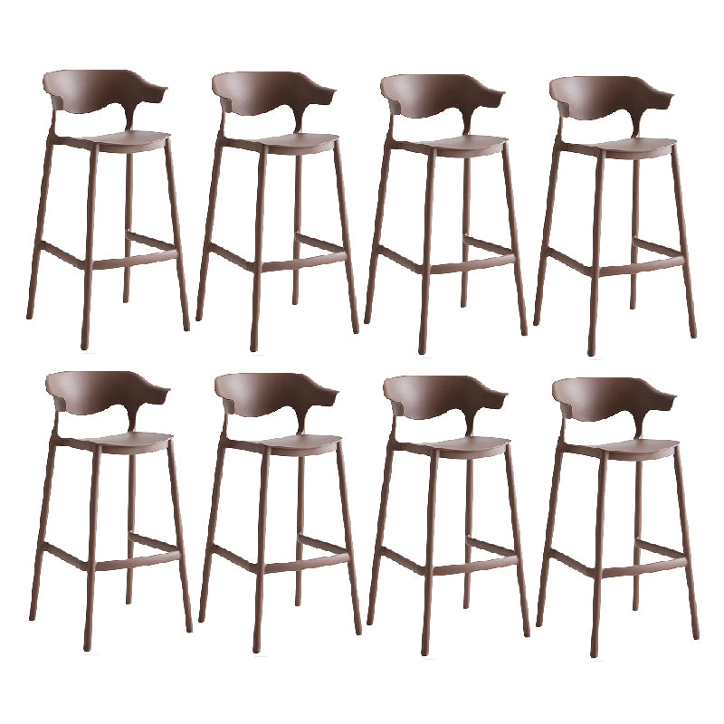 Low Back Indoor Counter Chair Contemporary Acrylic Bar Stools