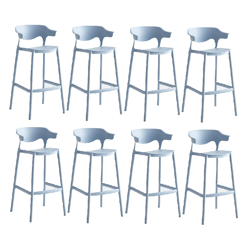 Low Back Indoor Counter Chair Contemporary Acrylic Bar Stools