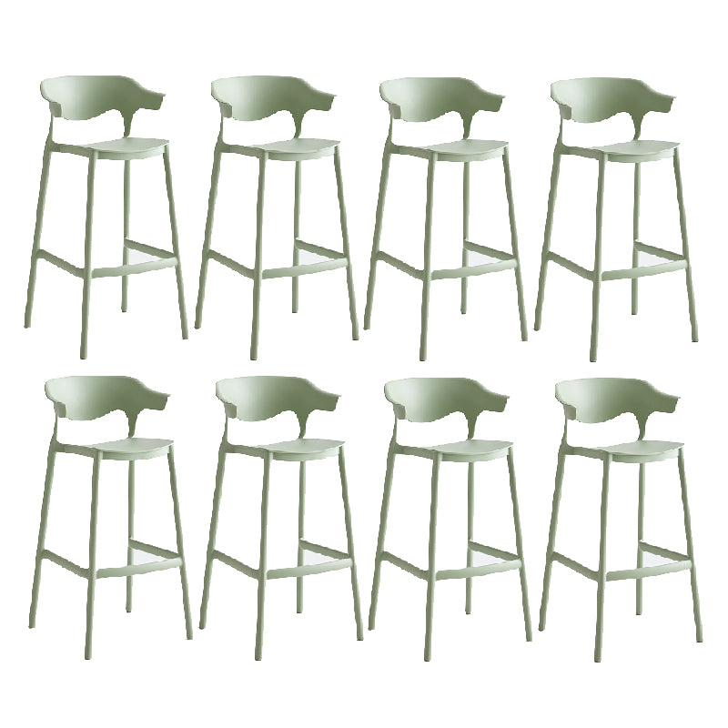 Low Back Indoor Counter Chair Contemporary Acrylic Bar Stools