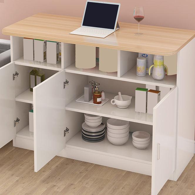 Rectangle Bar Table Wood Dining Table for Kitchen Living Room