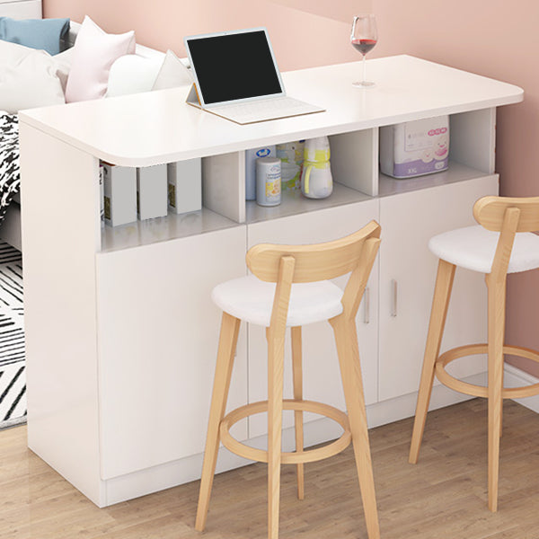 Rectangle Bar Table Wood Dining Table for Kitchen Living Room