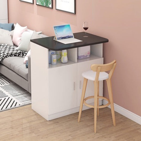 Rectangle Bar Table Wood Dining Table for Kitchen Living Room