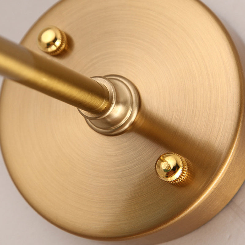 Metal Modern Wall Sconce Cylinder Shape Vanity Lamp with Glass Shade for Bathroom