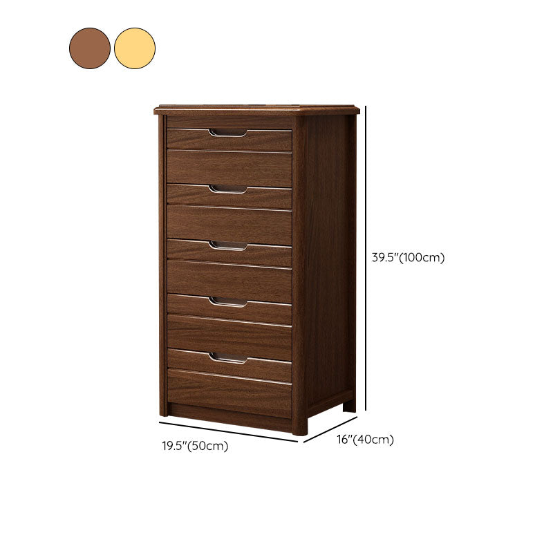 15.6 Inch Width Storage Chest Modern Solid Wood Dresser with 2/3/4/5 Drawers