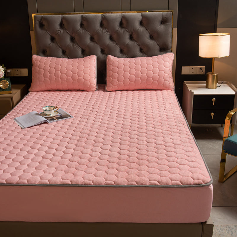 Sheet Sets Flannel Cartoon Printed Wrinkle Resistant Breathable Super Soft Bed Sheet Set