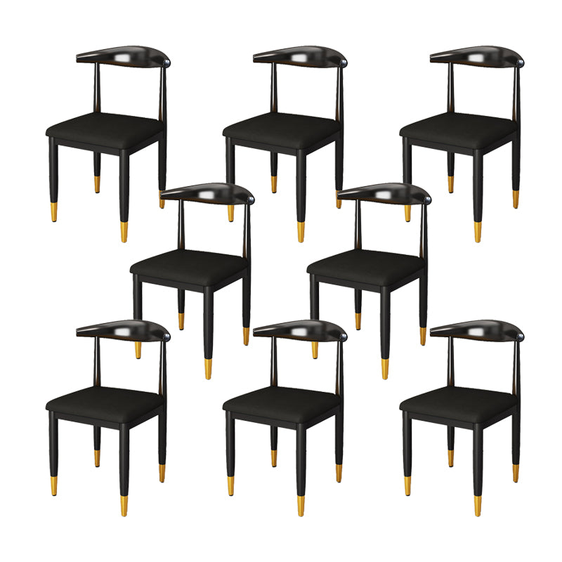 Indoor Open Back Dining Chair Industrial Upholstered Armless Chair