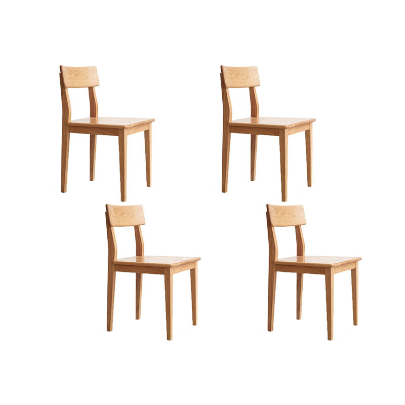 Oak Solid Wood Dining Chair Contemporary Kitchen Armless Chair