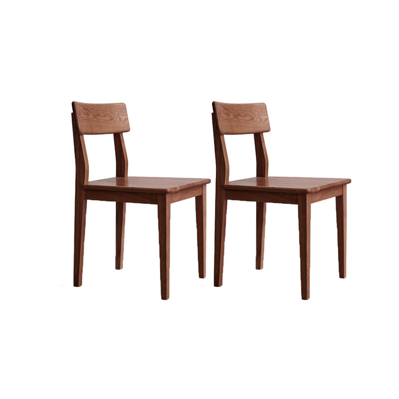 Oak Solid Wood Dining Chair Contemporary Kitchen Armless Chair