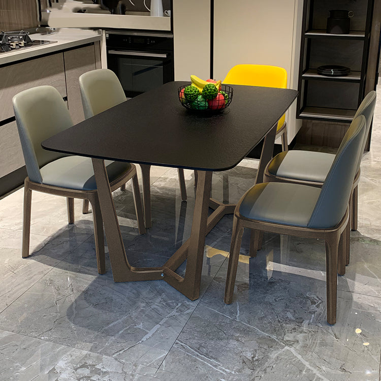 Industrial Kitchen Dinner Table Rectangle Trestle Dining Table
