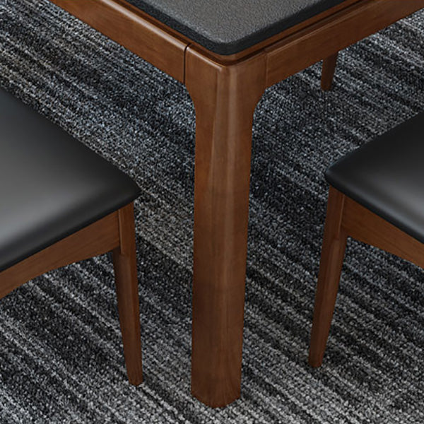 Contemporary Rectangle Dinner Table 4 Legs Kitchen Dining Table