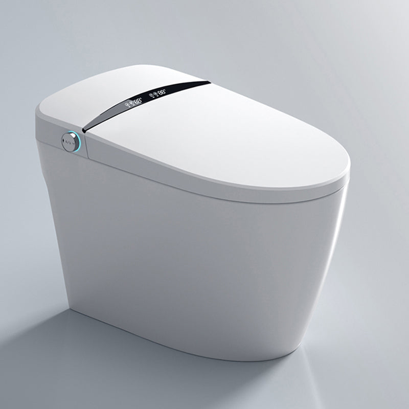Elongated Toilet Seat Bidet White One-Piece Smart Toilet Bidet with Unlimited Warm Water