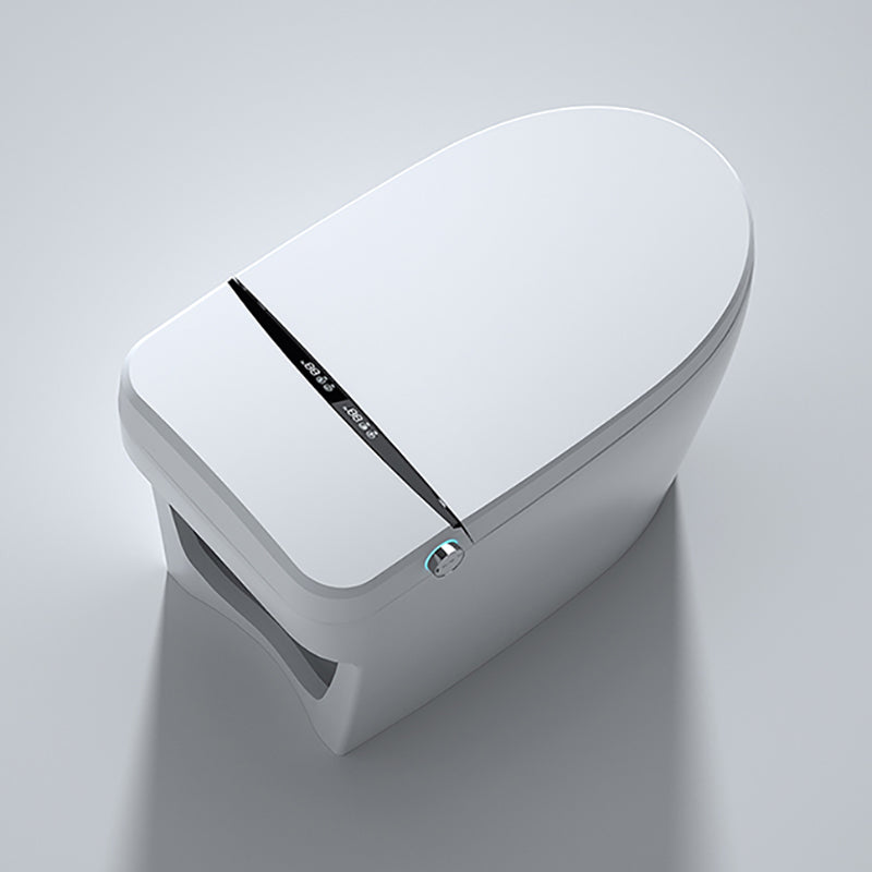 Elongated Toilet Seat Bidet White One-Piece Smart Toilet Bidet with Unlimited Warm Water