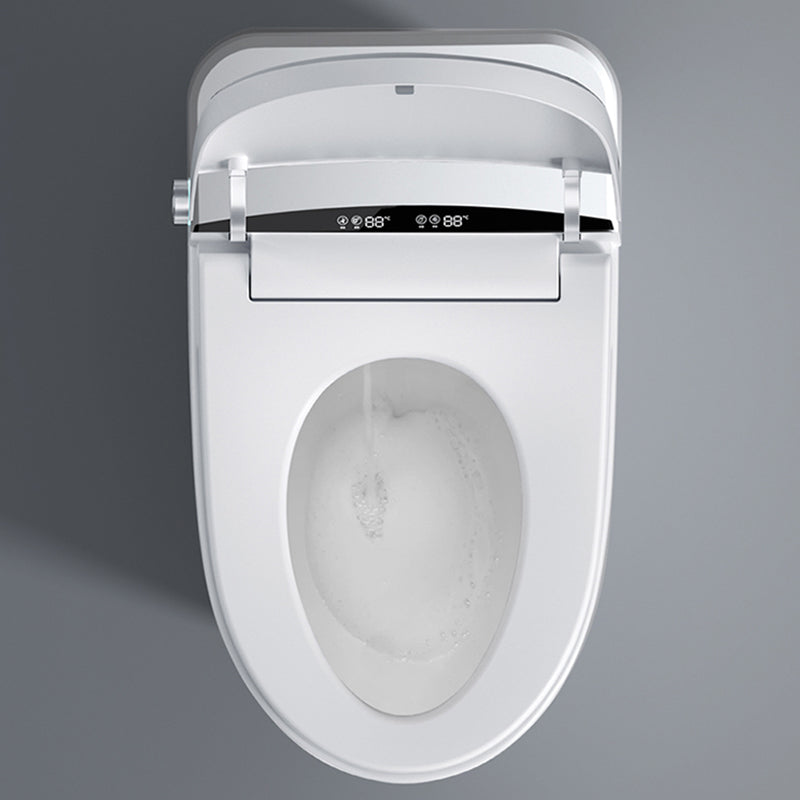 Elongated Toilet Seat Bidet White One-Piece Smart Toilet Bidet with Unlimited Warm Water