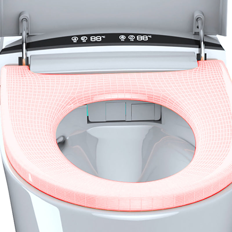 Elongated Toilet Seat Bidet White One-Piece Smart Toilet Bidet with Unlimited Warm Water