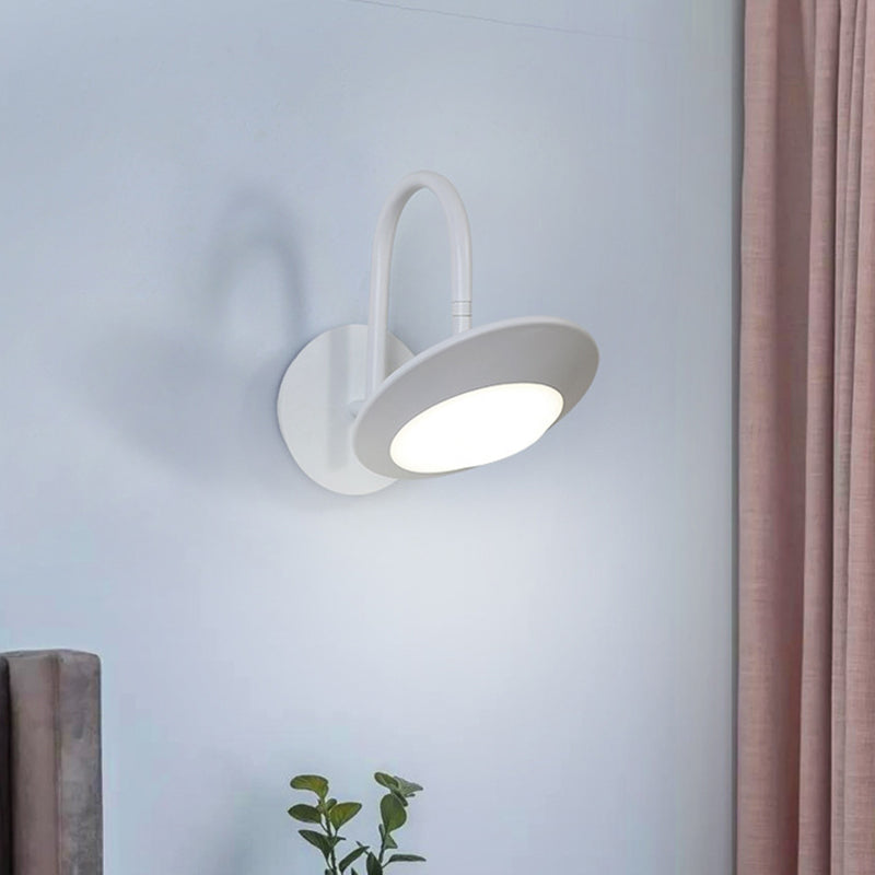 LAMPE DE MUR URNE ROTACTATE LAMPE MODERNIST MOTALLIQUE MÉTALLIQUE BLANC / LED MUR LED AVEC LA BRANDE COLOSI