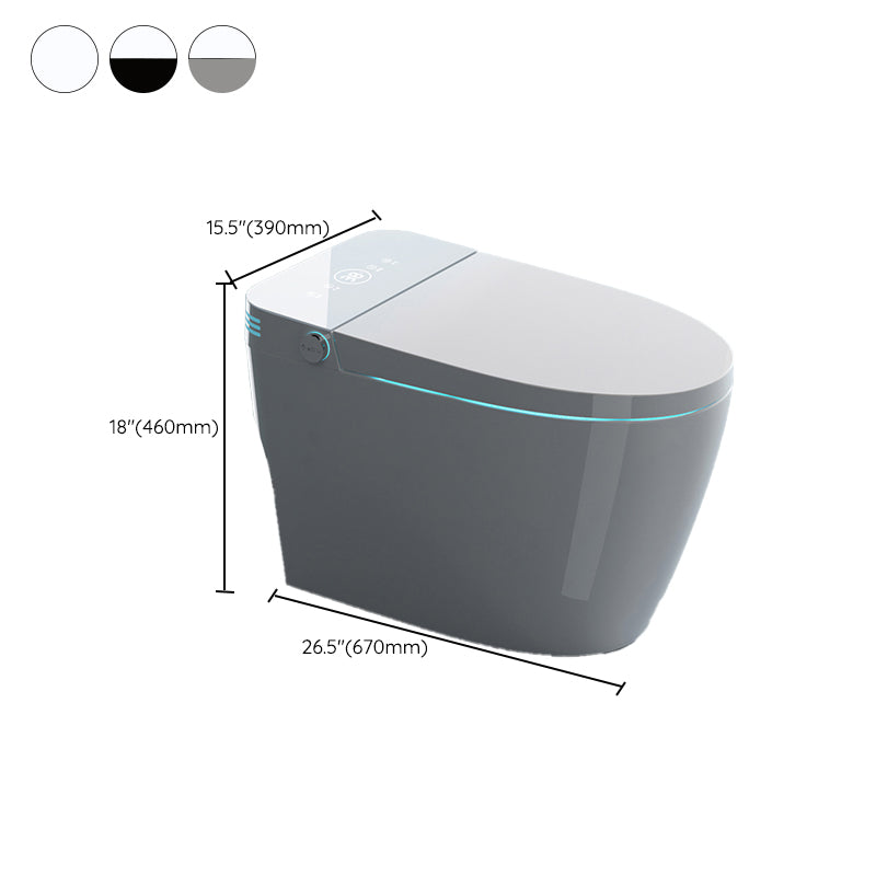 One Piece Toilet Modern Flush Toilet Porcelain Floor Mounted Siphon Jet Toilet