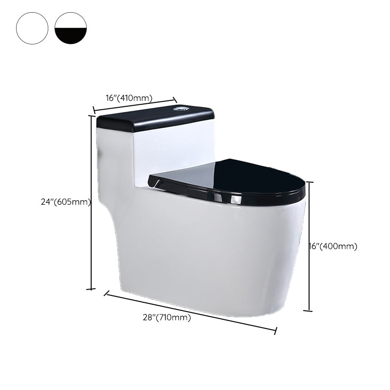 Traditional Floor Mounted Flush Toilet All In One Siphon Jet Toilet