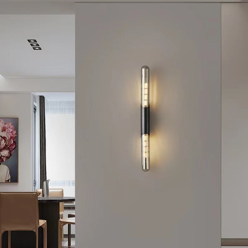 Golden Modernism Wall Mounted Sconce Shaded LED Wall Light for Dining Room