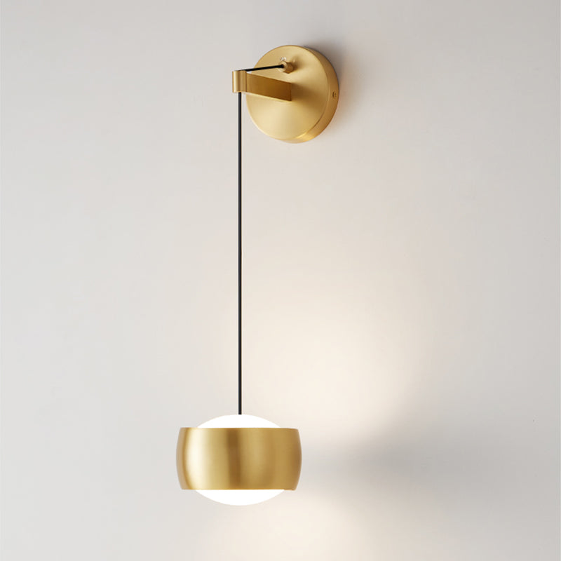 Modernism Drum Shade Wall Lighting 1-Light Wall Mount Light for Foyer