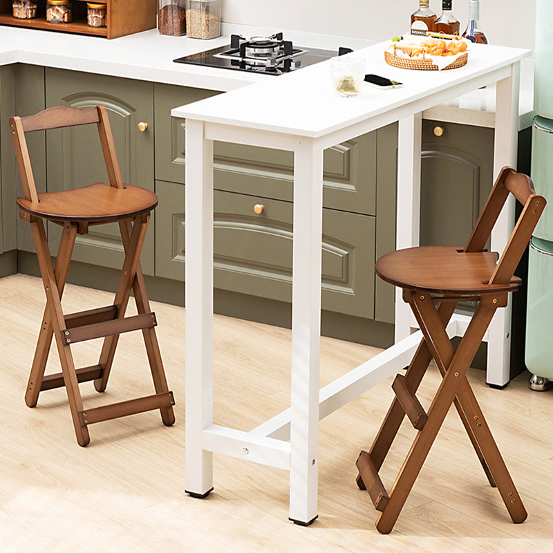 Folding Counter and Bar Stool Modern Style Wood Stool for Patio Use