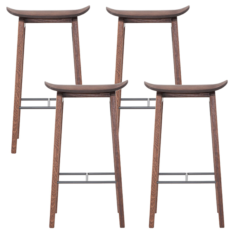 Industrial Solid Wood Stool Saddle Seat Stool for Living Room