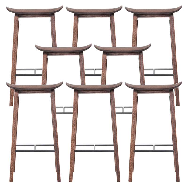 Industrial Solid Wood Stool Saddle Seat Stool for Living Room