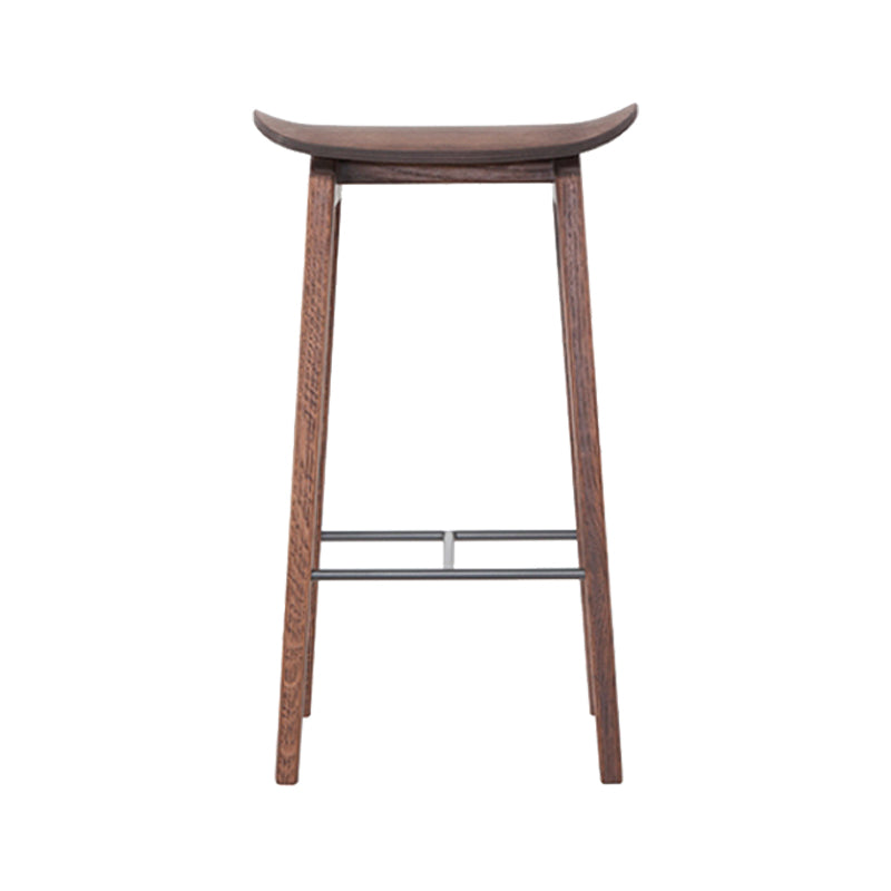 Industrial Solid Wood Stool Saddle Seat Stool for Living Room