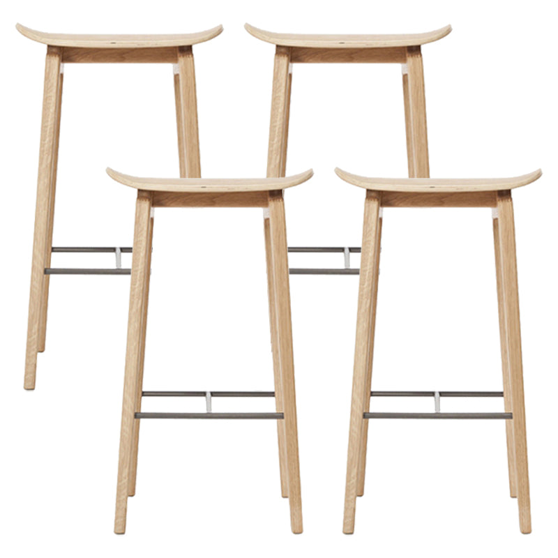 Industrial Solid Wood Stool Saddle Seat Stool for Living Room