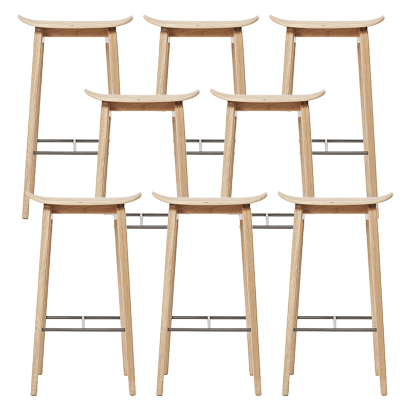 Industrial Solid Wood Stool Saddle Seat Stool for Living Room