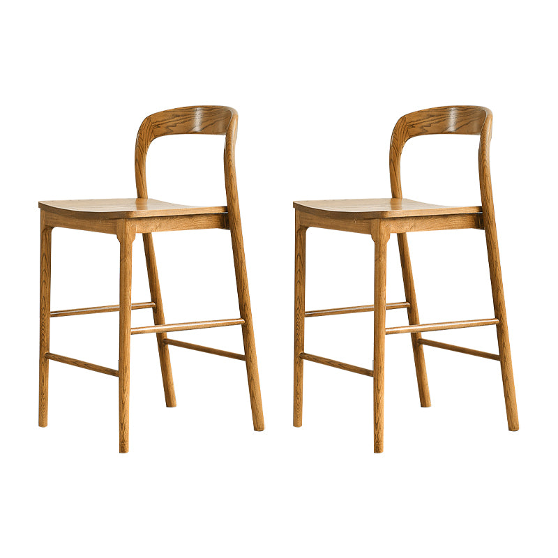 Indoor Solid Wood Bar Stool Upholstered Bar Stool with Footrest