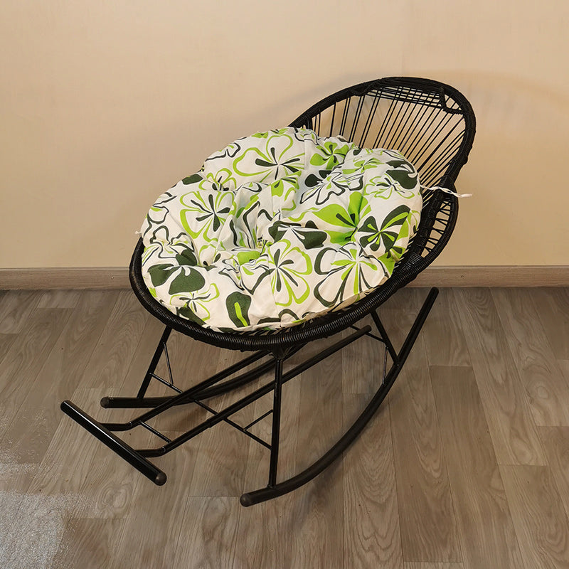 Iron Base Modern Recliner Rocking Chair Leisure Lazy Chair for Balcony Garden