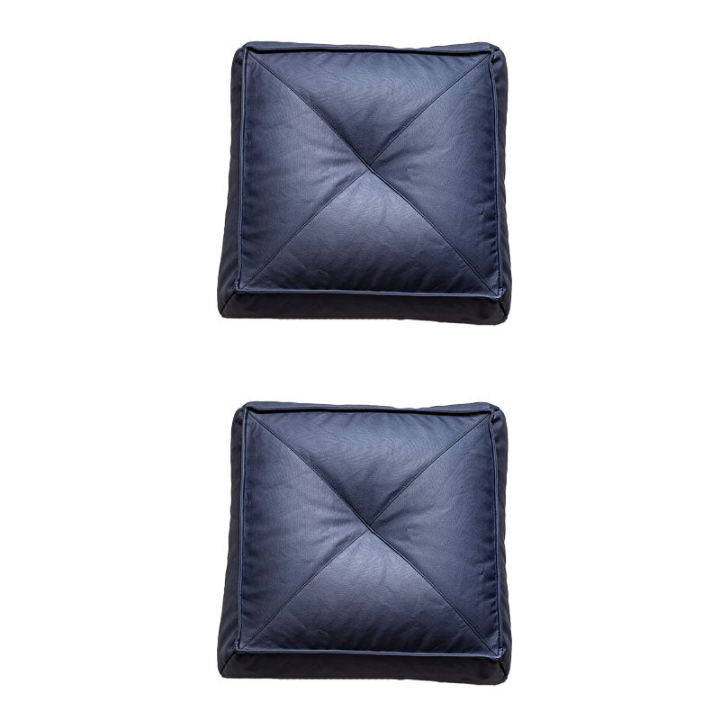 Glam Pouf Ottoman Faux Leather Stain Resistant Solid Color Square Ottoman