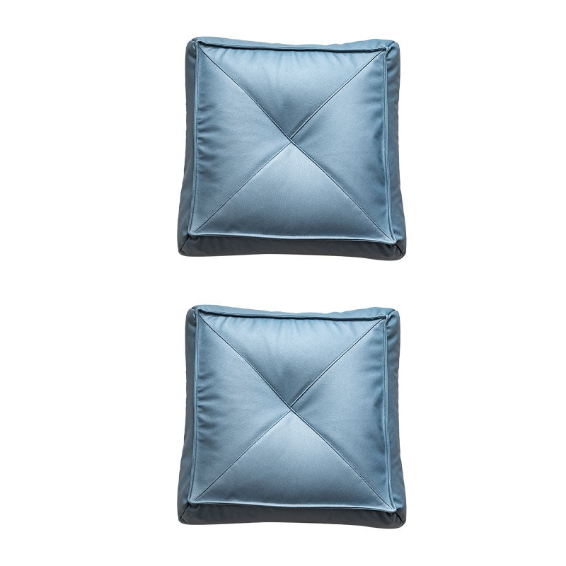 Glam Pouf Ottoman Faux Leather Stain Resistant Solid Color Square Ottoman