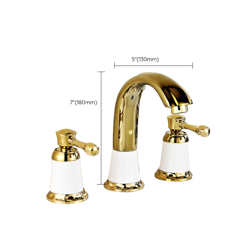 Glam Bath Faucet Trim Deck Mounted Lever Handle Swivel Spout Bathtub Faucet