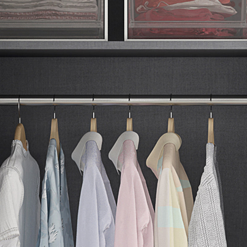 Engineered Wood Wardrobe Cabinet Modern Style Wardrobe Closet with Shelves