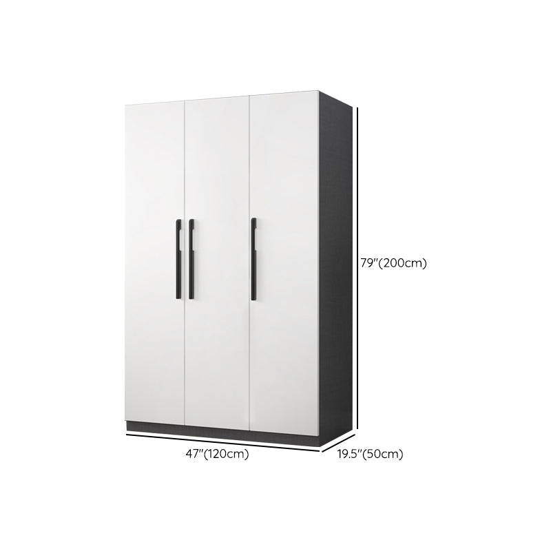 Engineered Wood Wardrobe Cabinet Modern Style Wardrobe Closet with Shelves