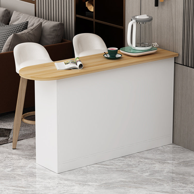 Wood Bar Table Modern Dining Table for Kitchen Living Room Coffee Room