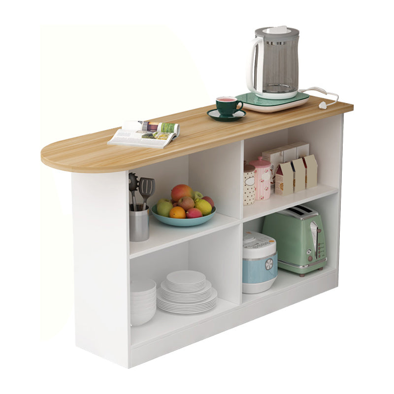 Wood Bar Table Modern Dining Table for Kitchen Living Room Coffee Room