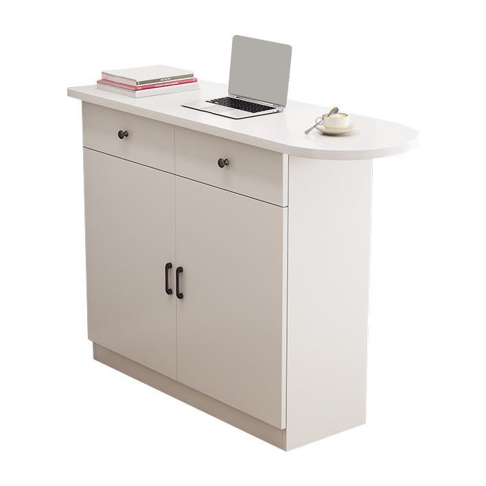 Specialty Contemporary Pub Table with Pedestal Manufactured Wood Bar Table