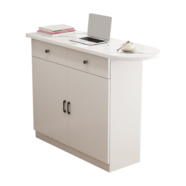 Specialty Contemporary Pub Table with Pedestal Manufactured Wood Bar Table