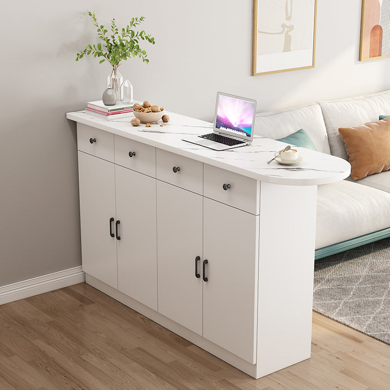 Specialty Contemporary Pub Table with Pedestal Manufactured Wood Bar Table