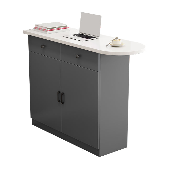 Specialty Contemporary Pub Table with Pedestal Manufactured Wood Bar Table