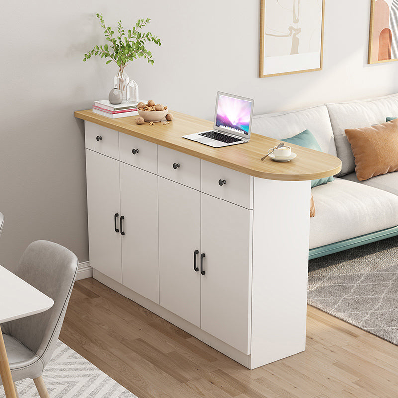 Specialty Contemporary Pub Table with Pedestal Manufactured Wood Bar Table