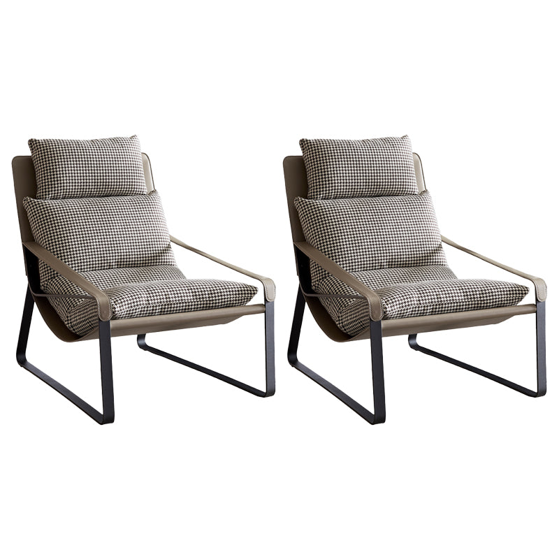 Mid-Century Modern Accent Armchair with Loose Back and Sled Base